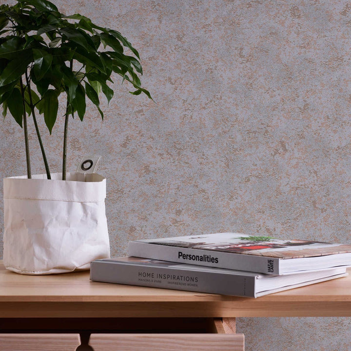 Tapetes ar teksturētu ģipša faktūru – pelēkos toņos AS 377708  Tapetenshop.lv