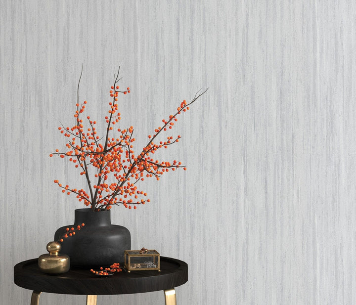 Tapetes ar viegli strukturētu un matētu virsmu platīna krāsā - 3740047 Erismann