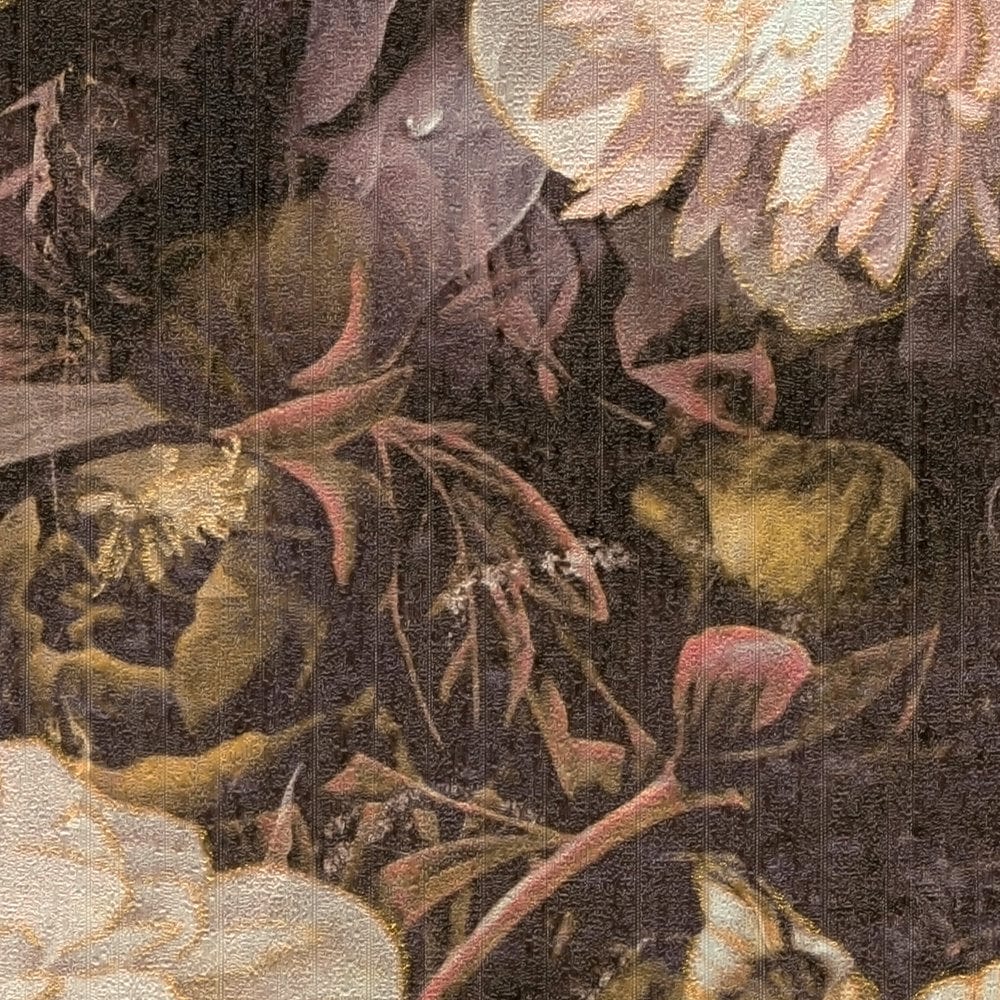 Ar ziedu rakstu tapetes AS Creation metālika  krāsā AS 388212 AS Creation