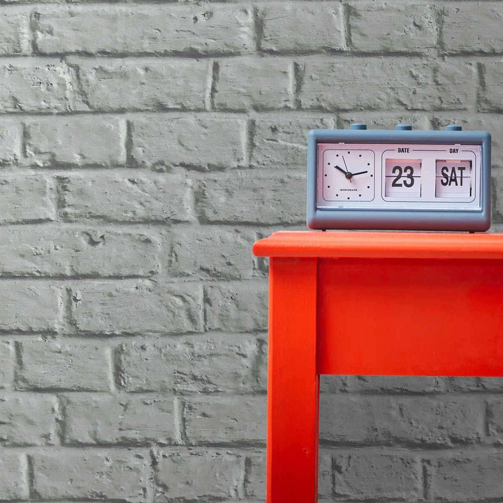 Tapetes ar gludu ķieģeļu izskatu pelēkā krāsā AS 369124 AS Creation