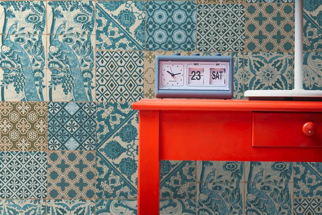 Flīžu un mozaīkas dizaina tapetes - zaļos toņos AS 369233 AS Creation