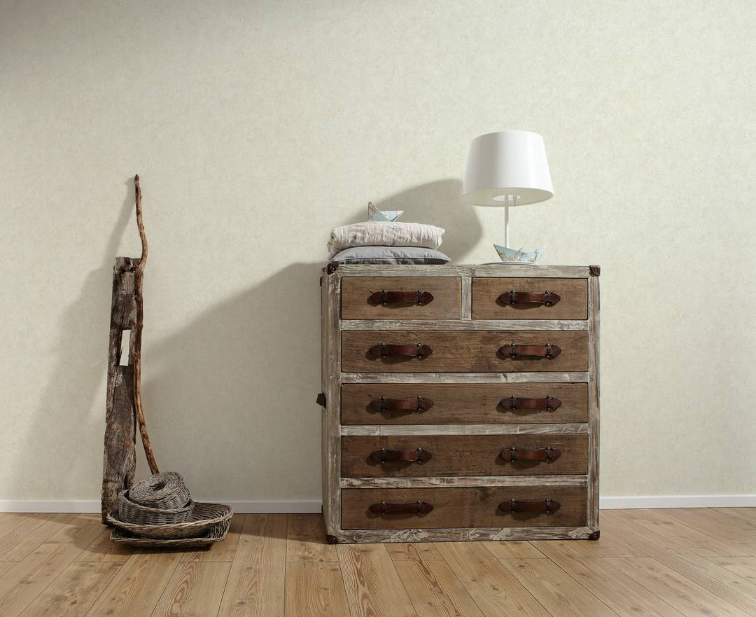 Vienkrāsainas krēmkrāsas tapetes ar struktūru AS Creation 36207-2 AS Creation