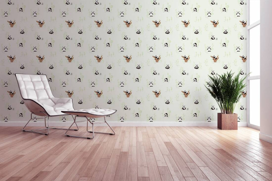 Tapetes bērnistabai ar pandām, 381421, Bez PVC 🌿 AS Creation