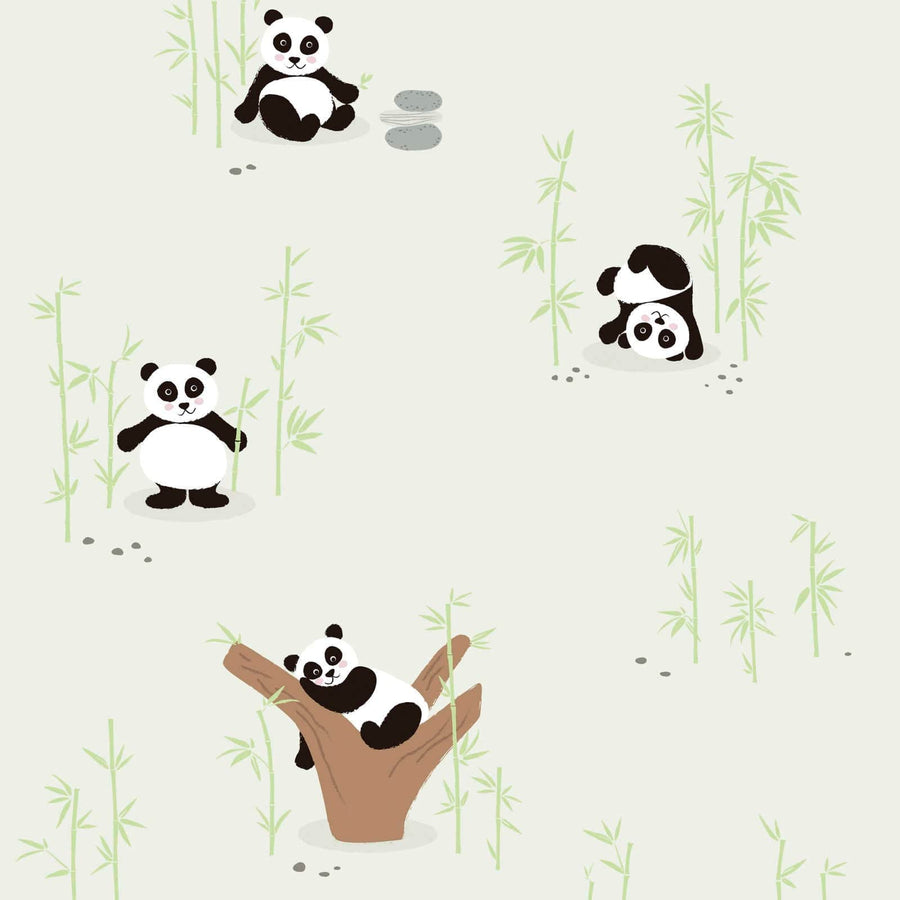 Tapetes bērnistabai ar pandām, 381421, Bez PVC 🌿 AS Creation