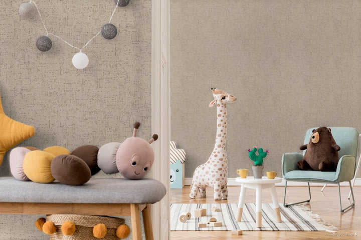 Tapetes ar ģipša struktūru bēša toņos AS 379042 AS Creation