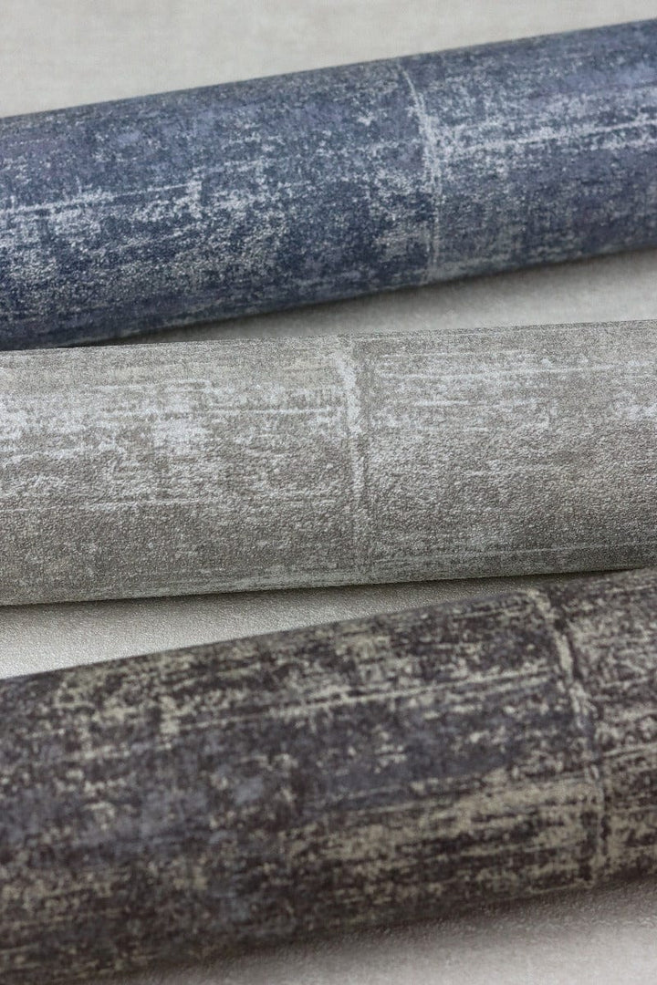 Tapetes RASCH ar grafisku rakstu un perlamutra efektu zilos toņos RASCH