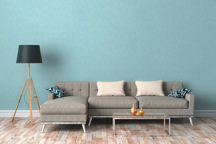 Ar auduma faktūru tapetes AS Creation zilā krāsā AS 367209 AS Creation