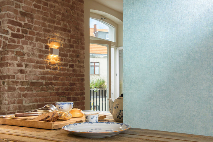 Ar auduma faktūru tapetes AS Creation zilā krāsā AS 367209 AS Creation