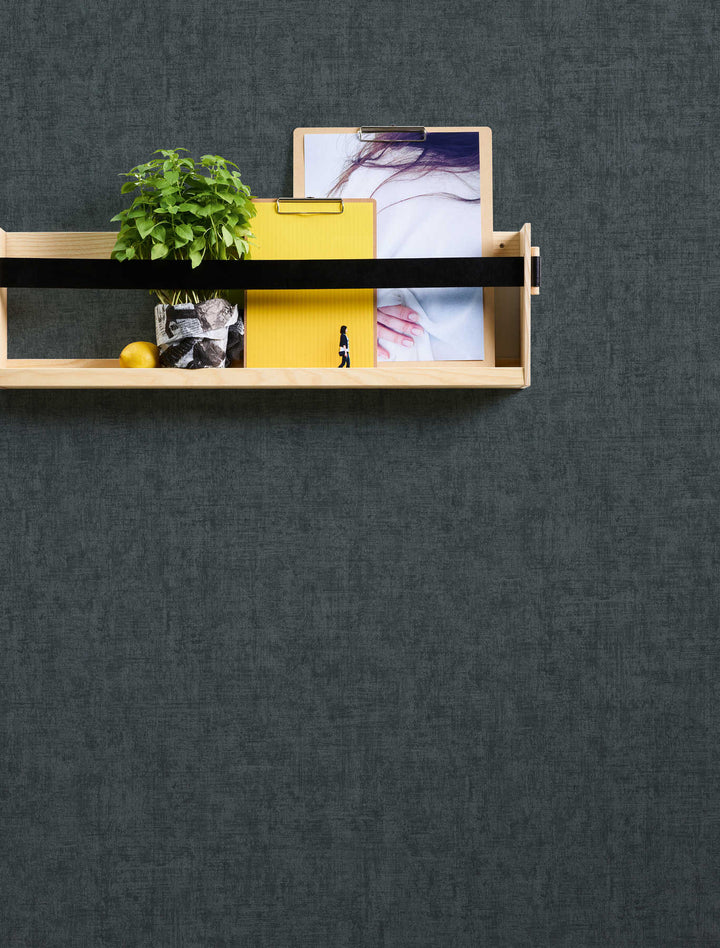 Tumšas tapetes ar strukturētu rakstu - pelēka melna krāsa AS 373346 AS Creation