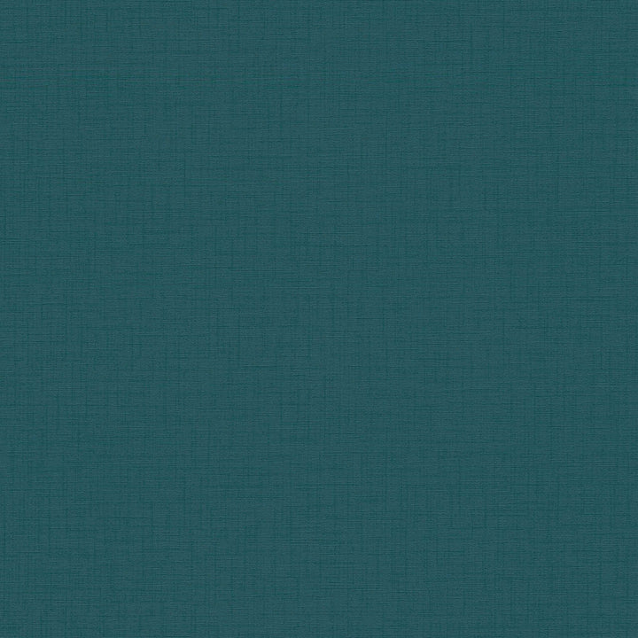 Vienkrāsainas tapetes ar lina struktūru zilgani zaļā krāsā - 1364061 AS Creation