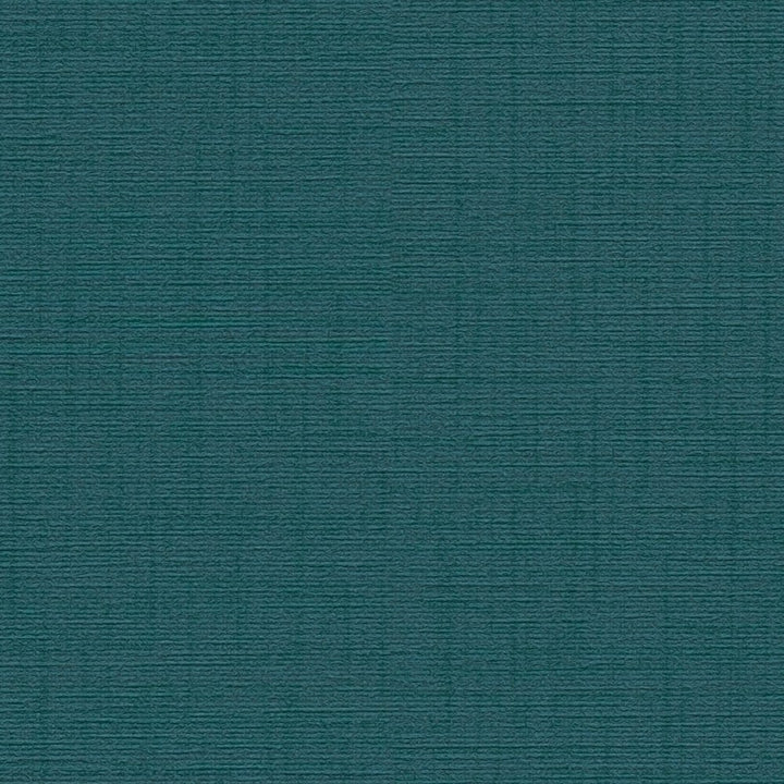 Vienkrāsainas tapetes ar lina struktūru zilgani zaļā krāsā - 1364061 AS Creation