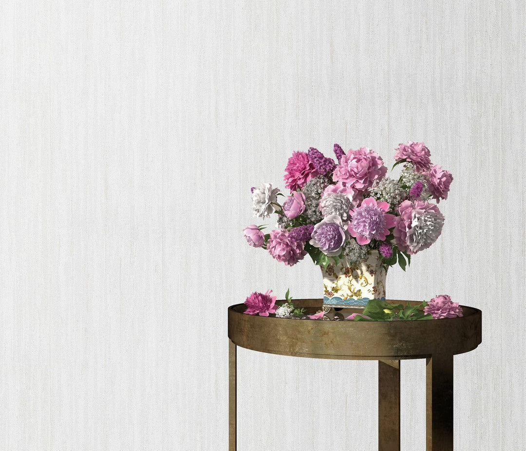 Vienkrāsainas tapetes ar struktūru baltā krāsā - ERISMANN 3740011 Erismann