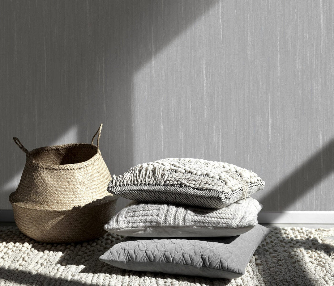 Vienkrāsainas tapetes ar struktūru pelēkā krāsā - ERISMANN 3740022 Erismann