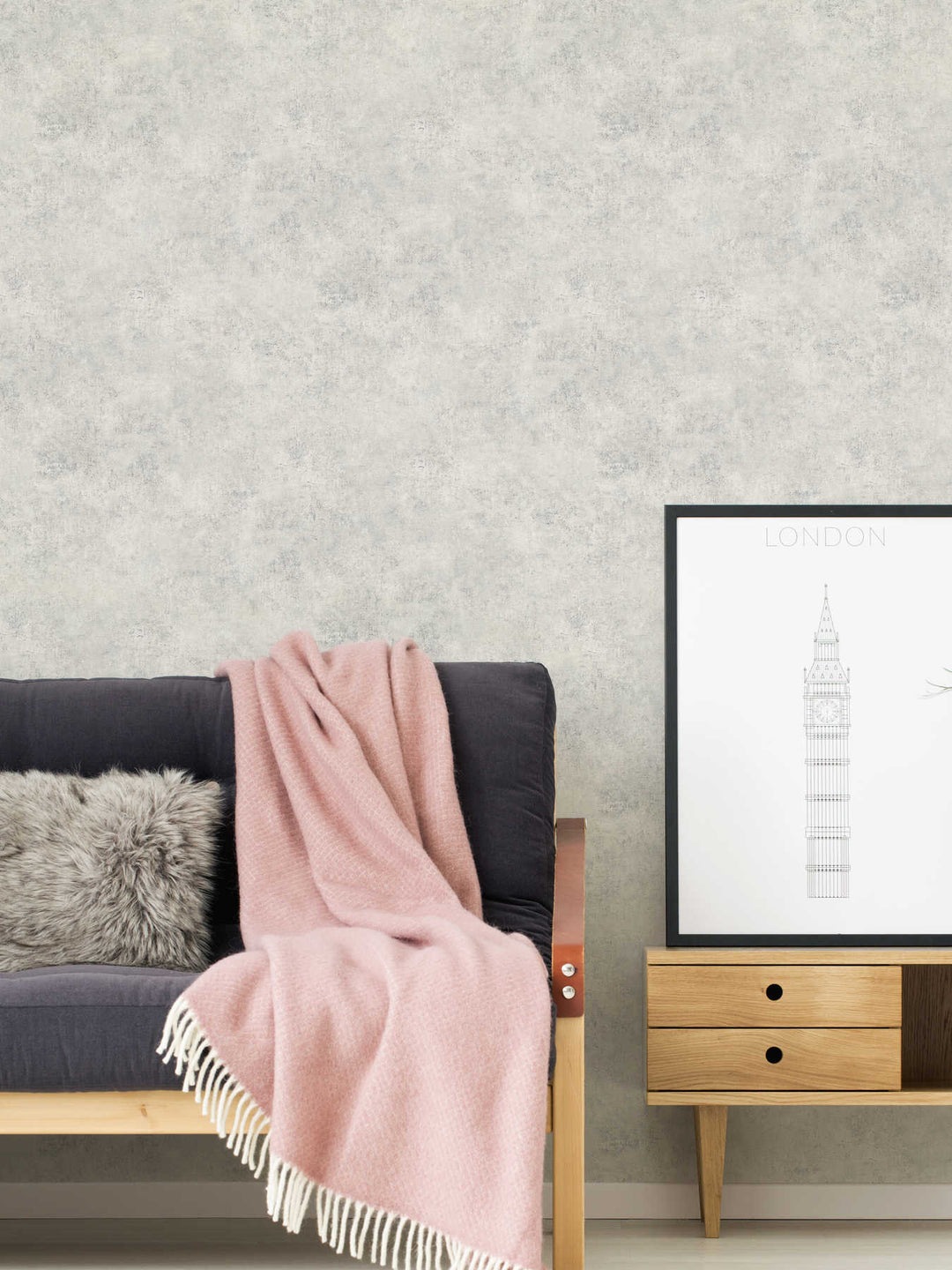 Tapetes AS Creation ar betona imitāciju 95406-4 pelēkā krāsā AS Creation