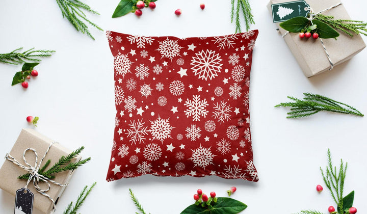 Dekoratīvas velūra spilvendrānas - Zvaigznes un sniegpārslas G-art