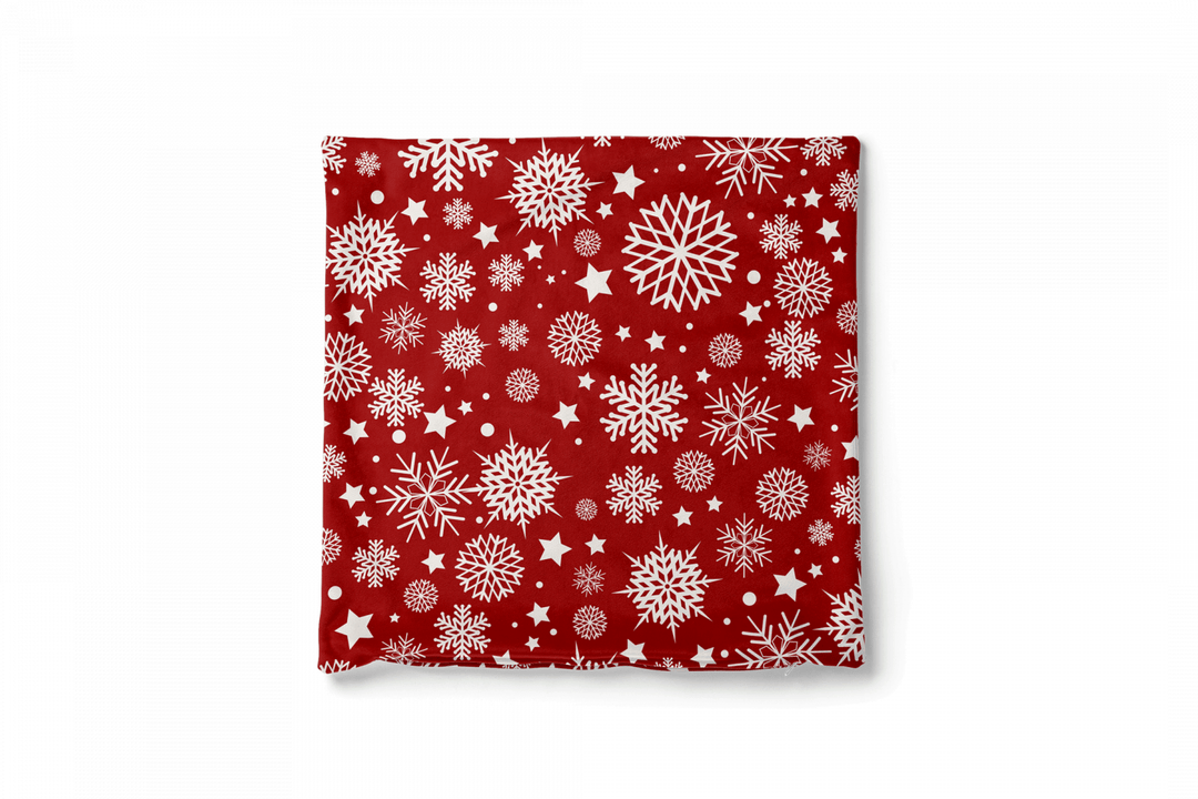 Dekoratīvas velūra spilvendrānas - Zvaigznes un sniegpārslas G-art