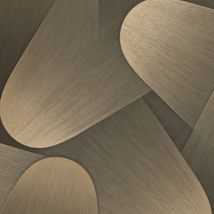 Изогнутые 3D-обои золотого/коричневого цвета - 3763613