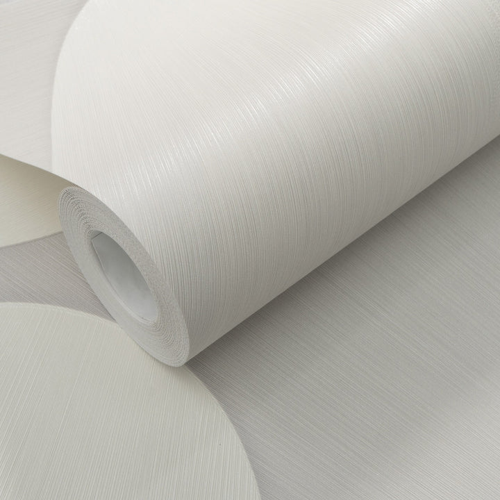 Wallpaper with curved 3D shapes in light grey - 3763633