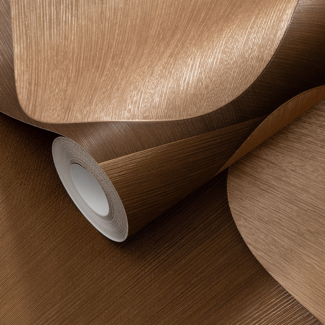 Curved 3D wallpaper in copper - 3763654