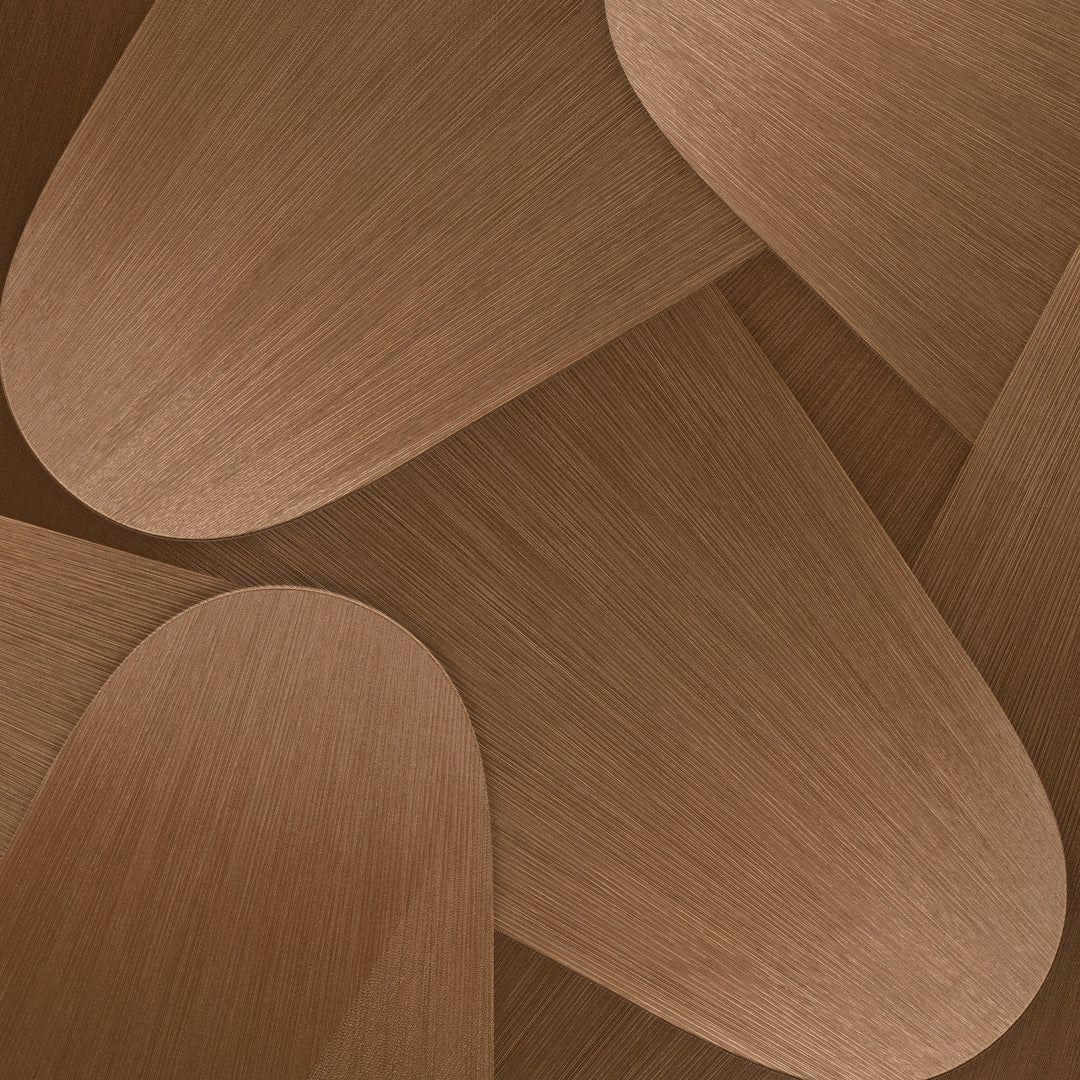 Curved 3D wallpaper in copper - 3763654