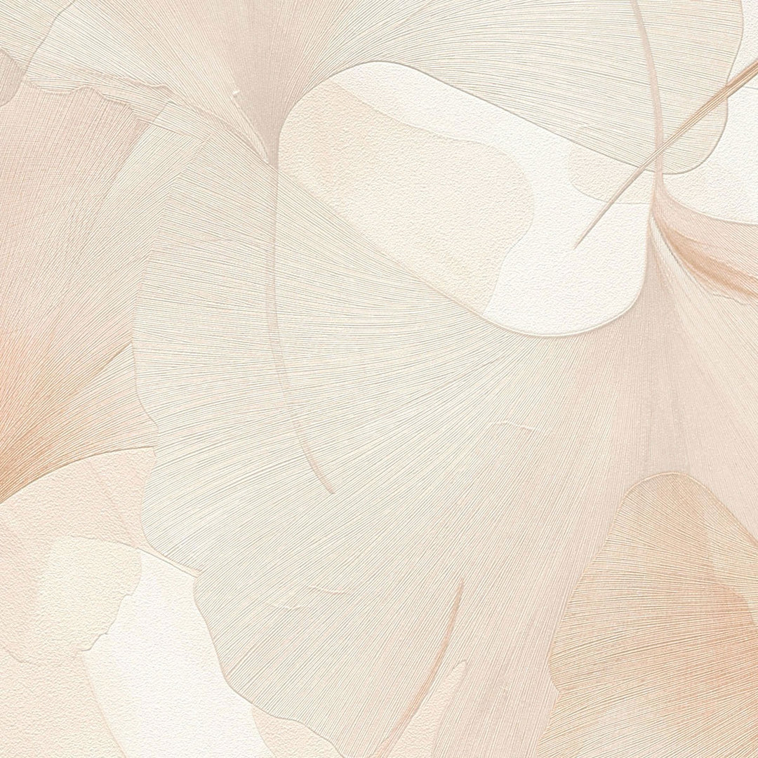 Wallpaper with fine ginkgo leaves, ERISMANN, pink - 3774735