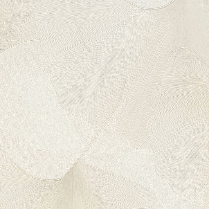 Tapetes ar smalkām ginkgo lapām, ERISMANN, krēmkrāsā - 3774746