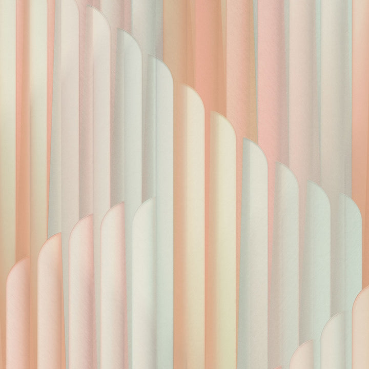 Wallpaper with striped graphic pattern, ERISMANN, pink/turquoise - 3775101