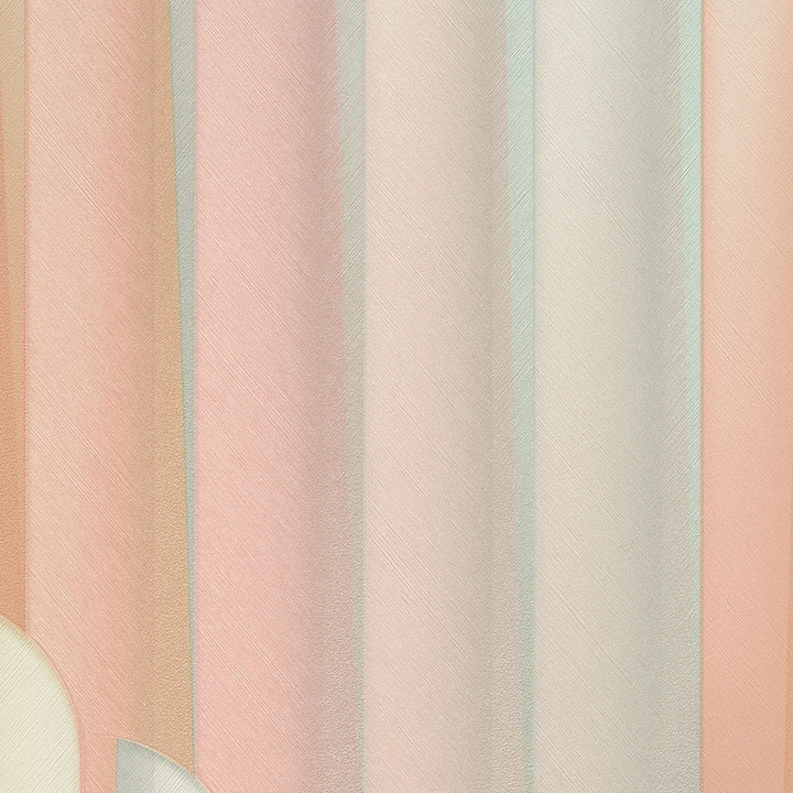 Wallpaper with striped graphic pattern, ERISMANN, pink/turquoise - 3775101