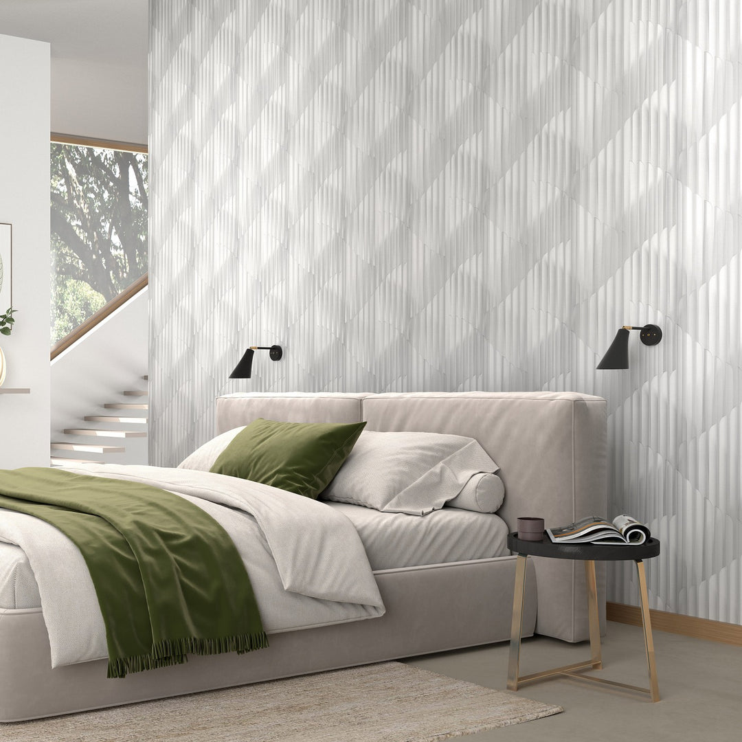 Обои с полосатым графическим рисунком, ERISMANN, светло-серый/кремовый - 3775133