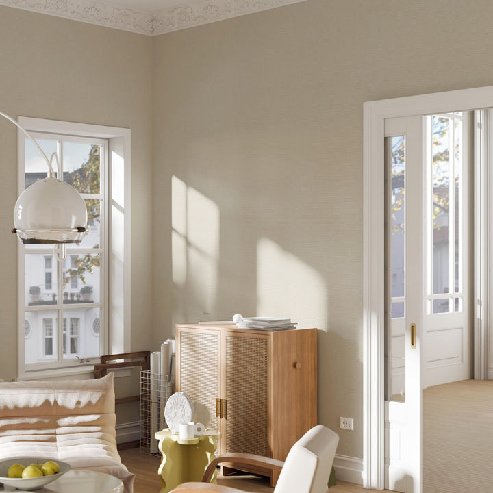 Plain wallpapers ERISMANN with elegant shine, beige - 3775406