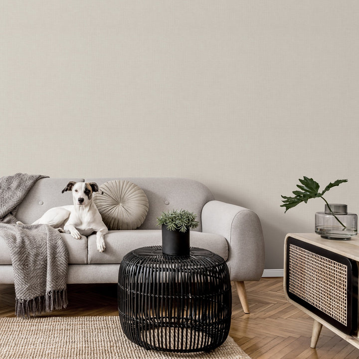 Ühevärviline tapeet ERISMANN elegantse läikega, kreemikas - 3775422