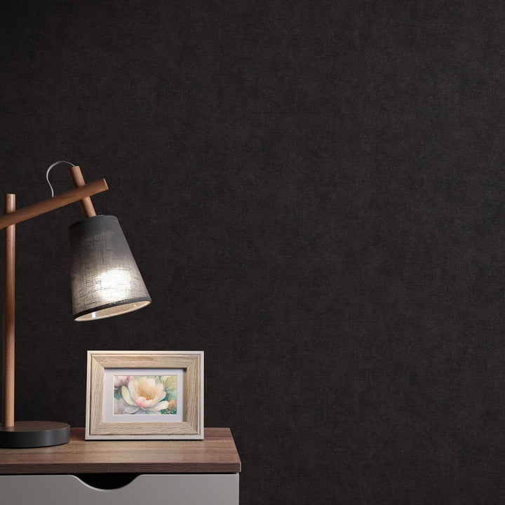 Plain wallpapers ERISMANN with elegant gloss, dark - 3775463