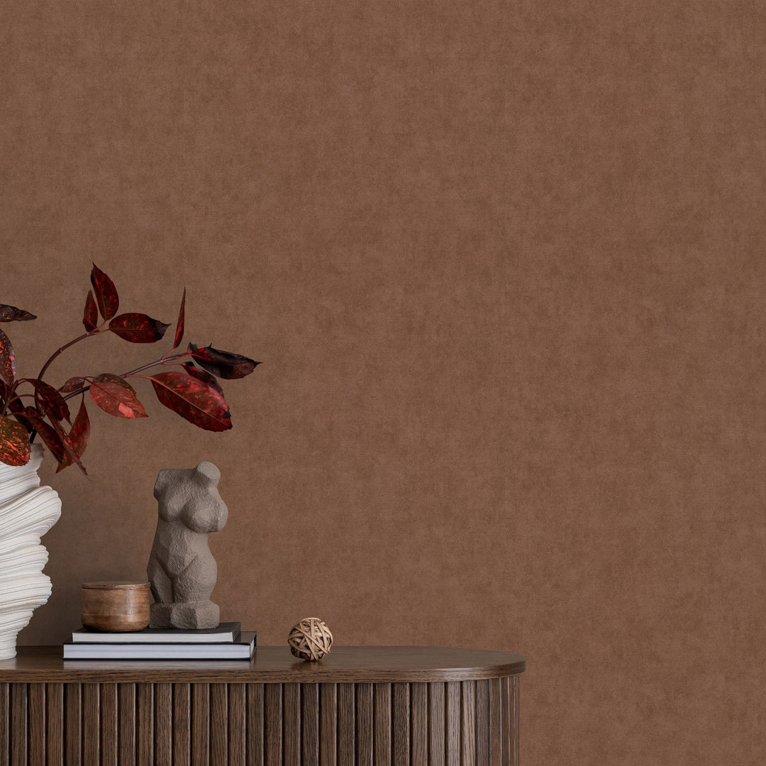 Yksivärinen tapetti ERISMANN tyylikäs kiilto, kupari - 3775464