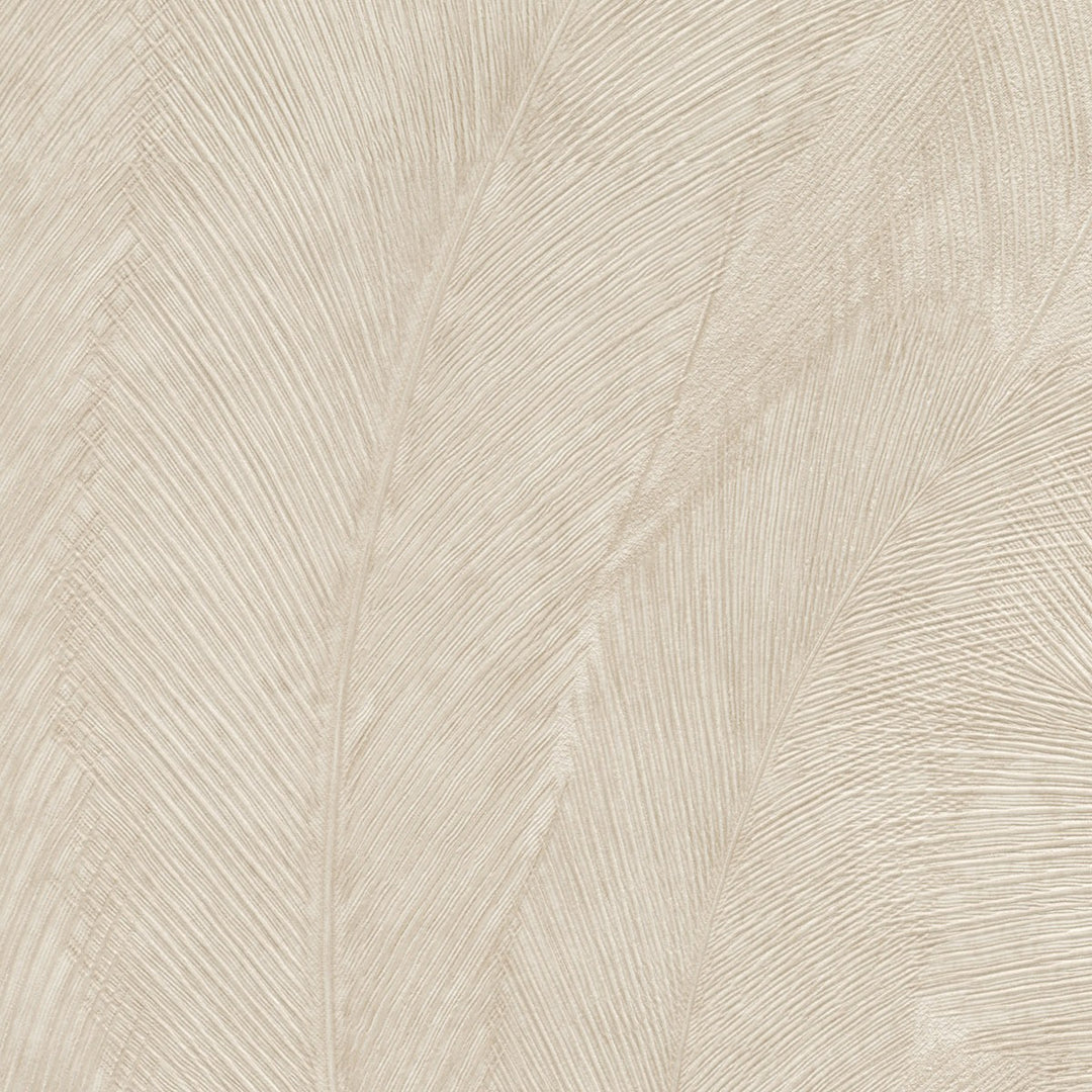 Tapetai su elegantiškais ir šiek tiek blizgiais lapais, smėlio spalvos - 3776062