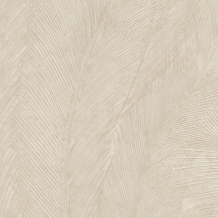 Tapetai su elegantiškais ir šiek tiek blizgiais lapais, smėlio spalvos - 3776062