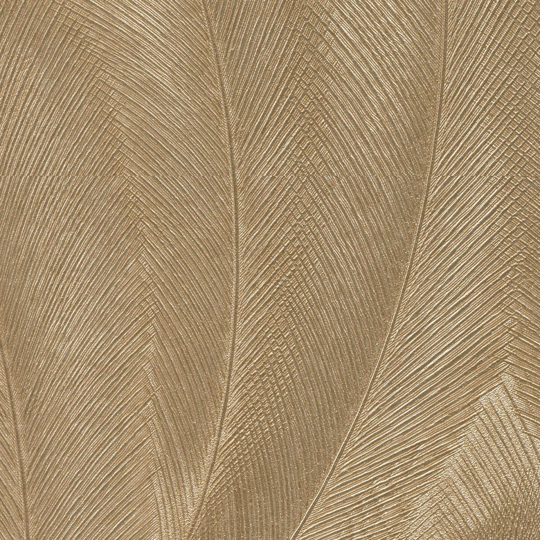 Обои с элегантными и слегка глянцевыми листьями, золото - 3776116