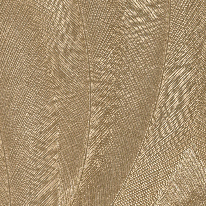 Обои с элегантными и слегка глянцевыми листьями, золото - 3776116