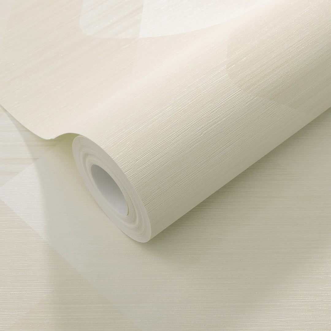 Wallpaper with shimmering effects and fine lines, cream - 3776536
