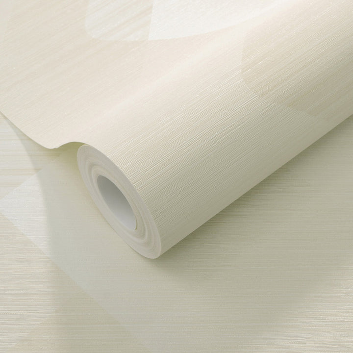 Wallpaper with shimmering effects and fine lines, cream - 3776536