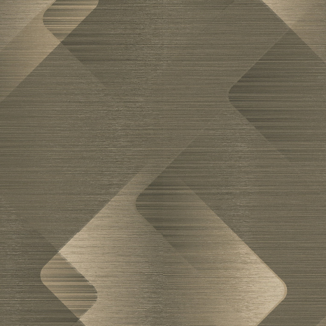 Обои с мерцающим эффектом и тонкими линиями, коричневый/золотой - 3776553