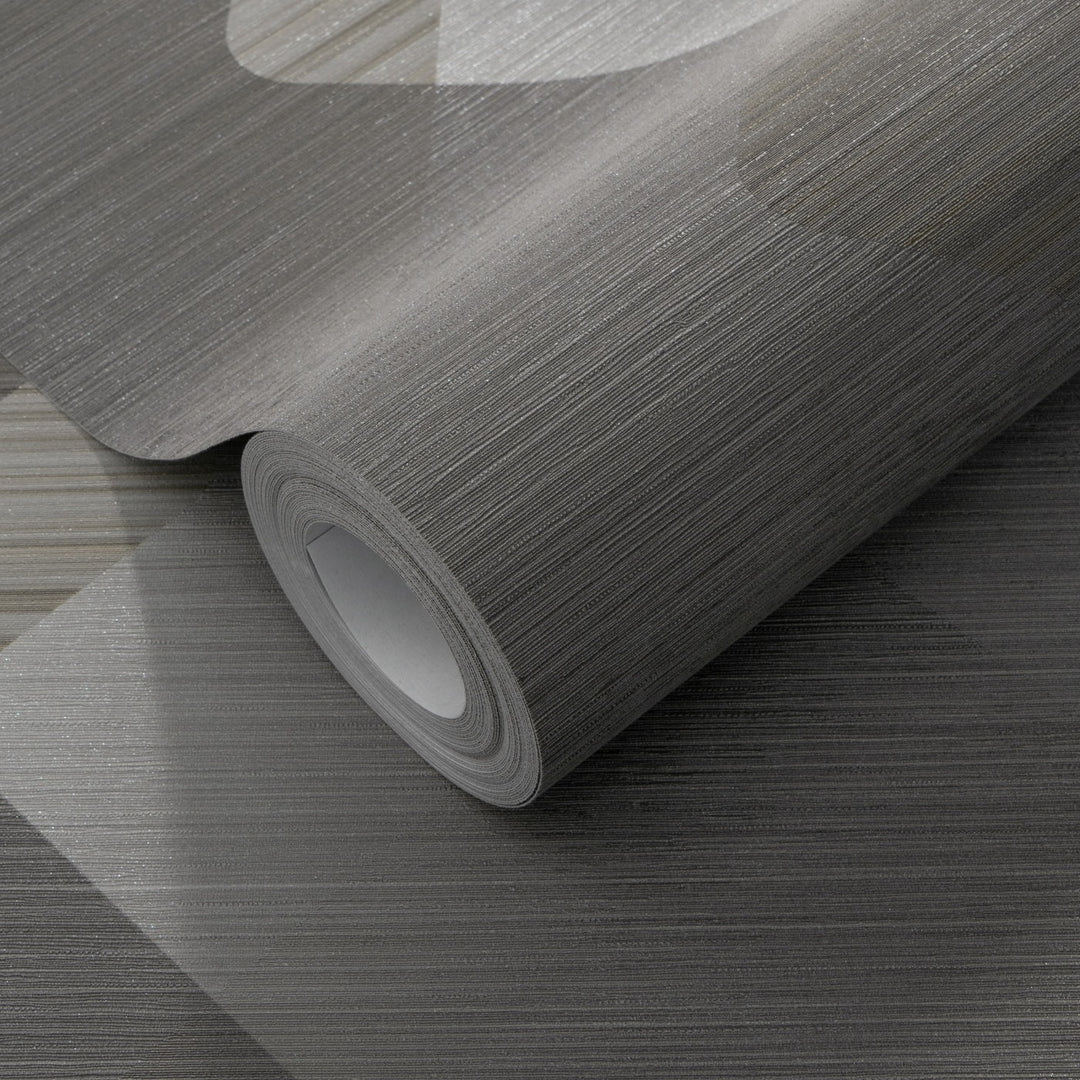 Helkiva efektiga ja peente joontega tapeet, tumehall - 3776613