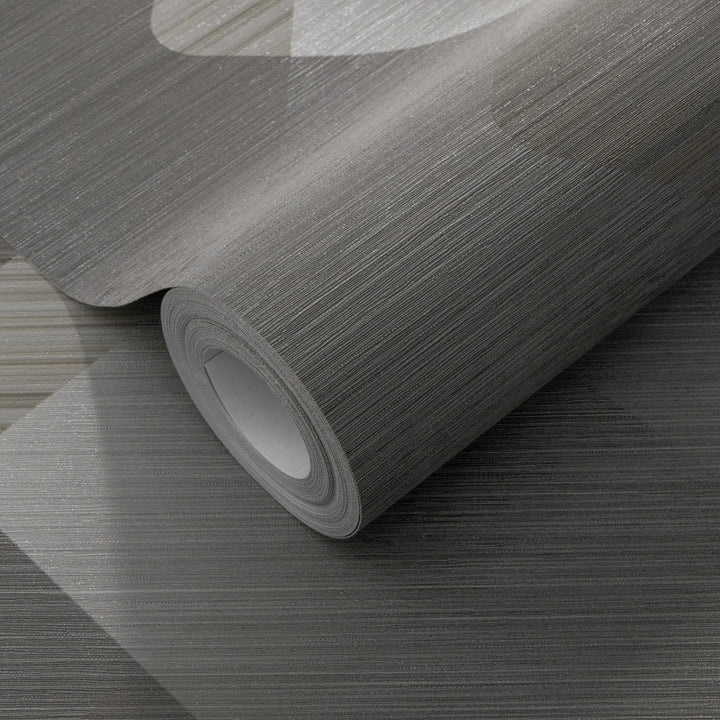 Helkiva efektiga ja peente joontega tapeet, tumehall - 3776613