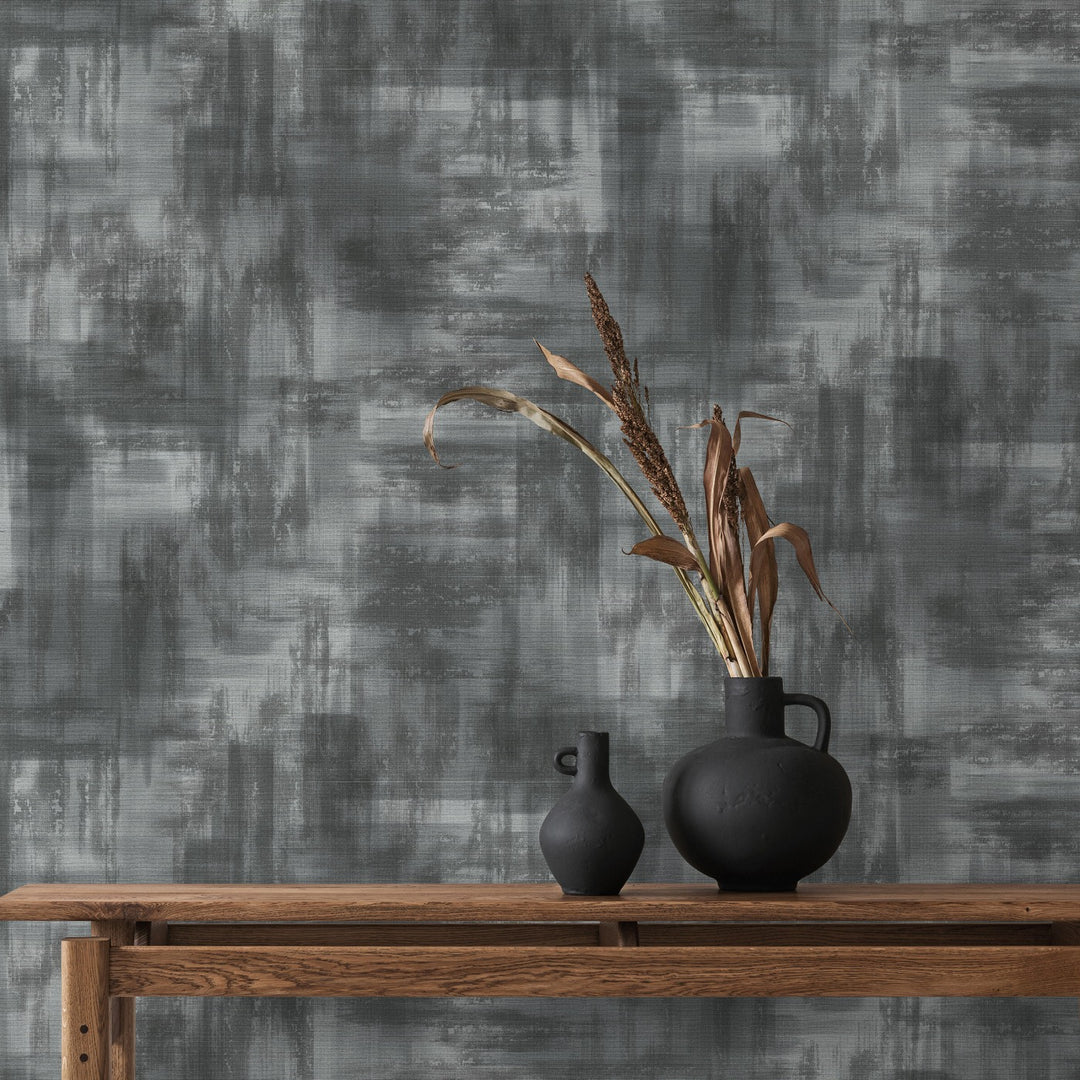 Minimalistiniai tapetai su subtiliu blizgesio efektu, sidabro spalvos - 3776735