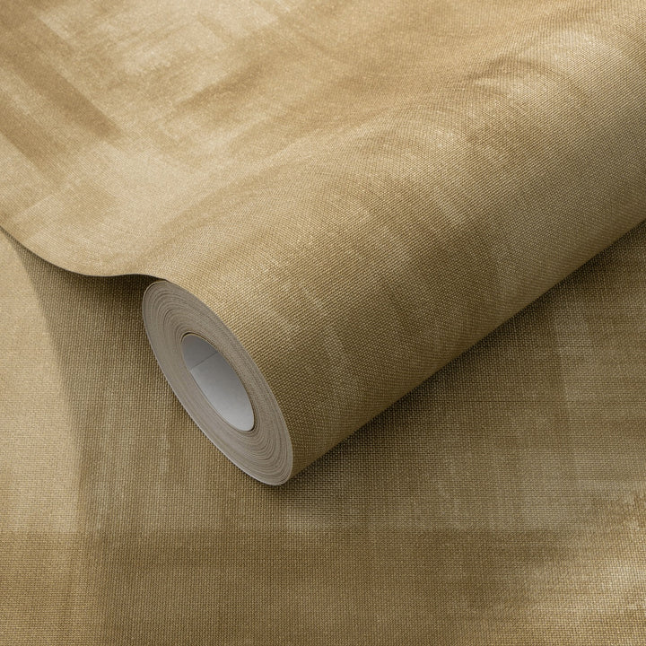 Tapetes minimālistiskā stilā ar smalku spīduma efektu, zeltā krāsā - 3776736