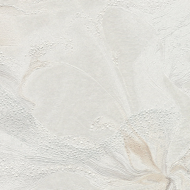 Обои с органическими мраморными вихрями и блестящим эффектом, светло-серый/белый - 4005412