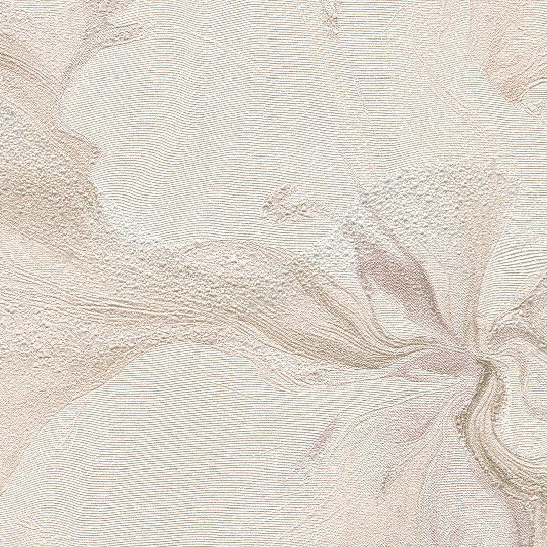 Обои с органическими мраморными вихрями и мерцающим эффектом, розовые - 4005415