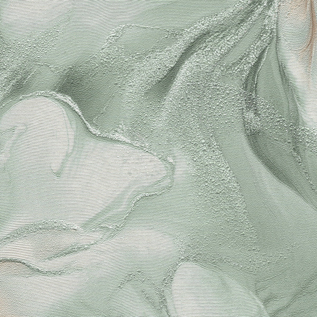 Обои с органическими мраморными вихрями и мерцающим эффектом, бирюзовые - 4005432