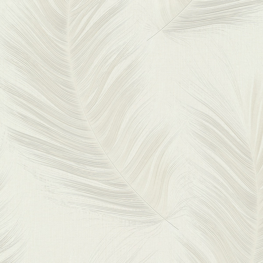 Wallpaper with large leaves, ERISMANN, cream - 4005722