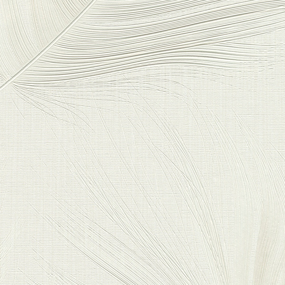Wallpaper with large leaves, ERISMANN, cream - 4005722