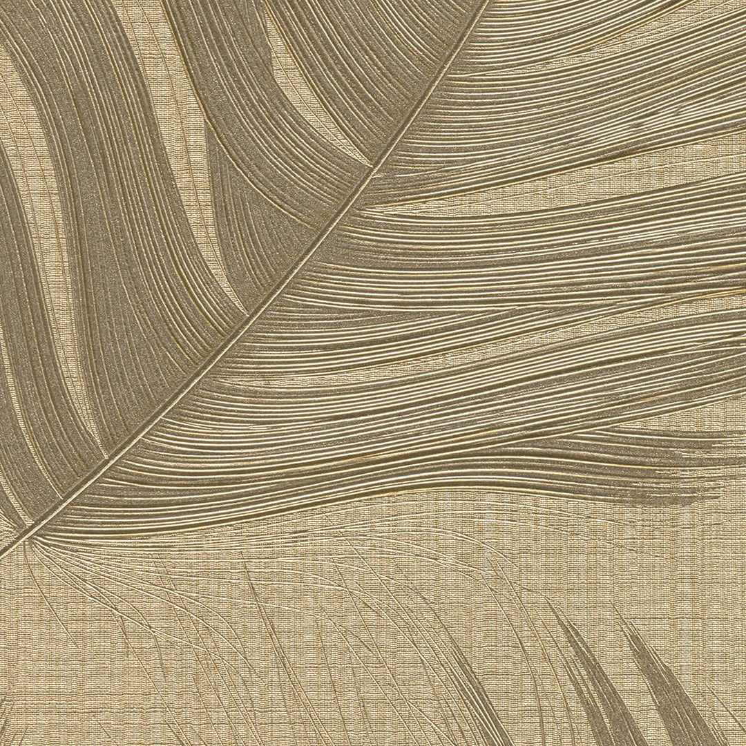 Tapetti suurilla lehdillä, ERISMANN, kultainen - 4005756